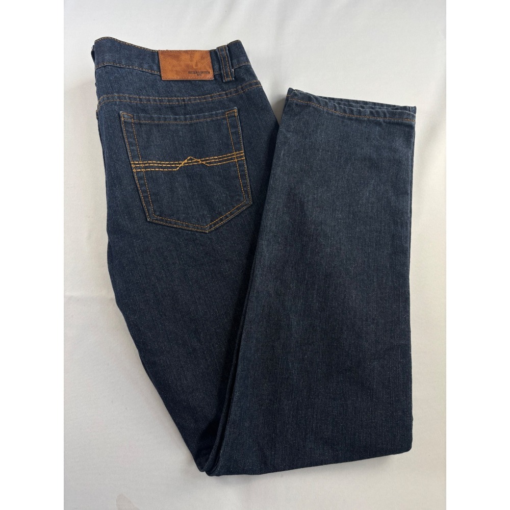 Hudson & Barrow NYC Modern Slim Dark Wash Indigo Jeans Mens 36x32 Denim Pants
